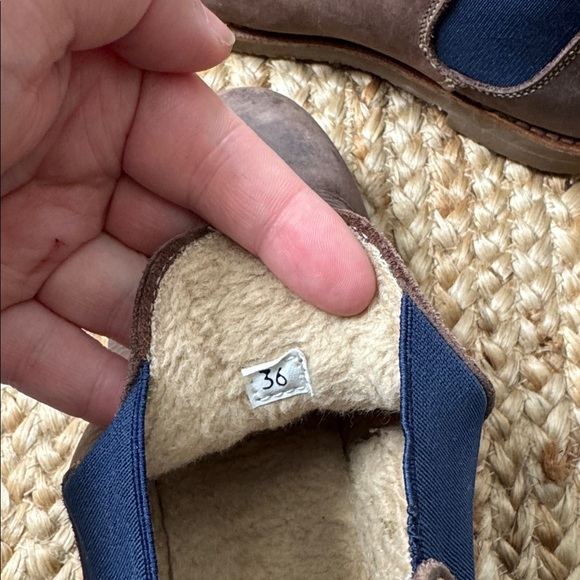 Penelope Chilvers 36 (5)Safari Boot Bootie Slip On Chelsea Lined Brown Navy Blue - Picture 9 of 11